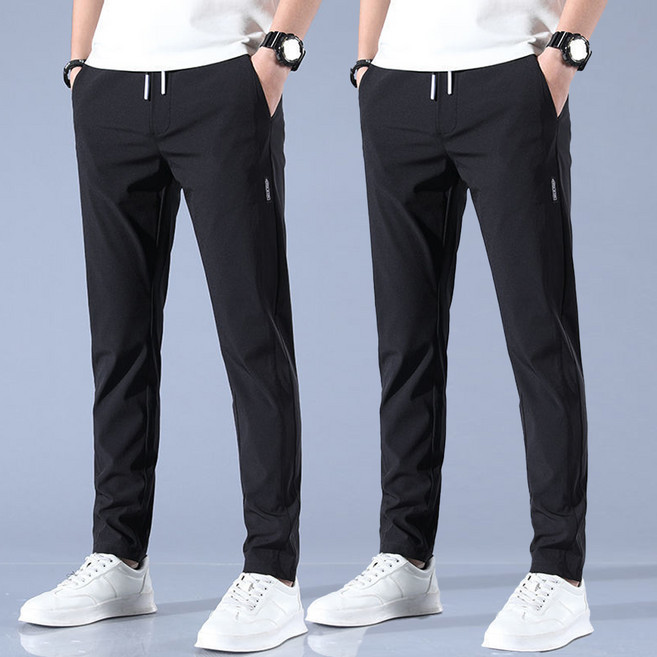 Elsso 男士冬季刷毛工作褲運動褲休閒褲保暖長褲 2件組