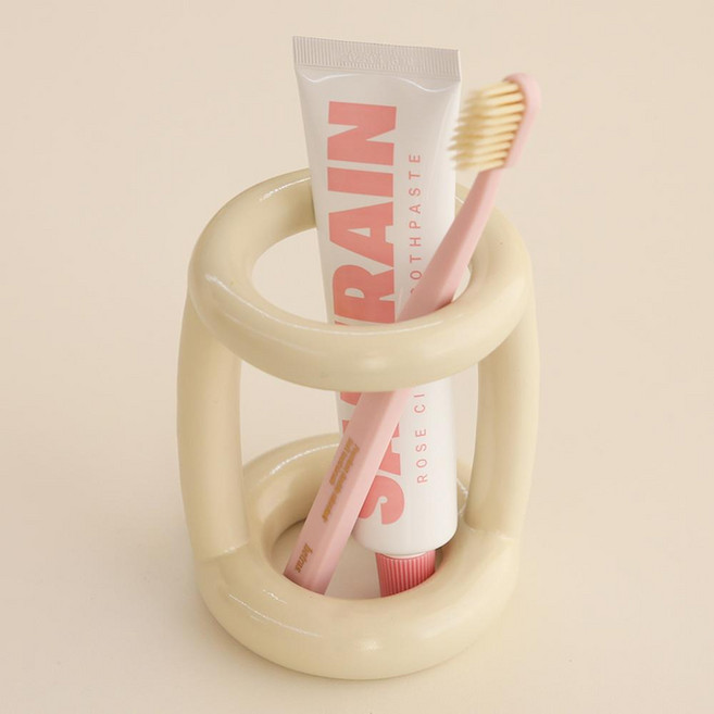 DALPAENGI LIVING 圓滾滾牙刷架 L, 乳白色, 1個