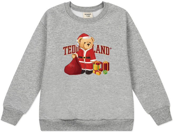 nykids 兒童款泰迪島刷毛大學T T102