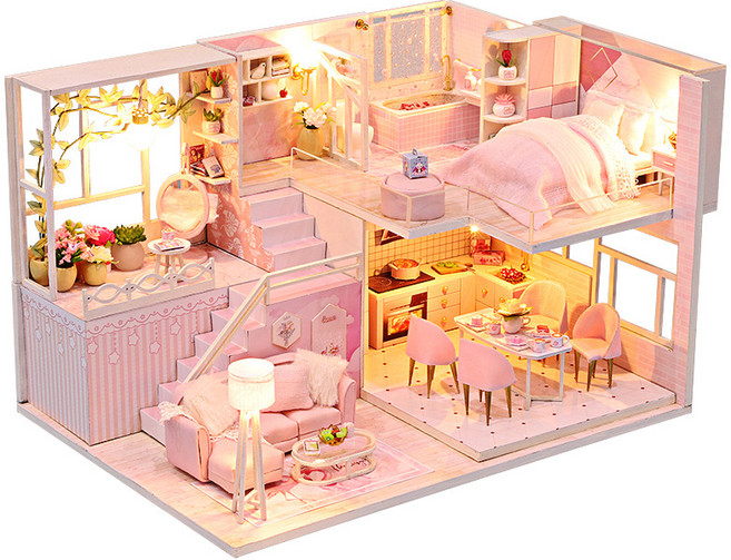 꼬미딜 DIY 미니어처하우스 2020-76 속삭임 + 제작도구, 혼합색상, 1개