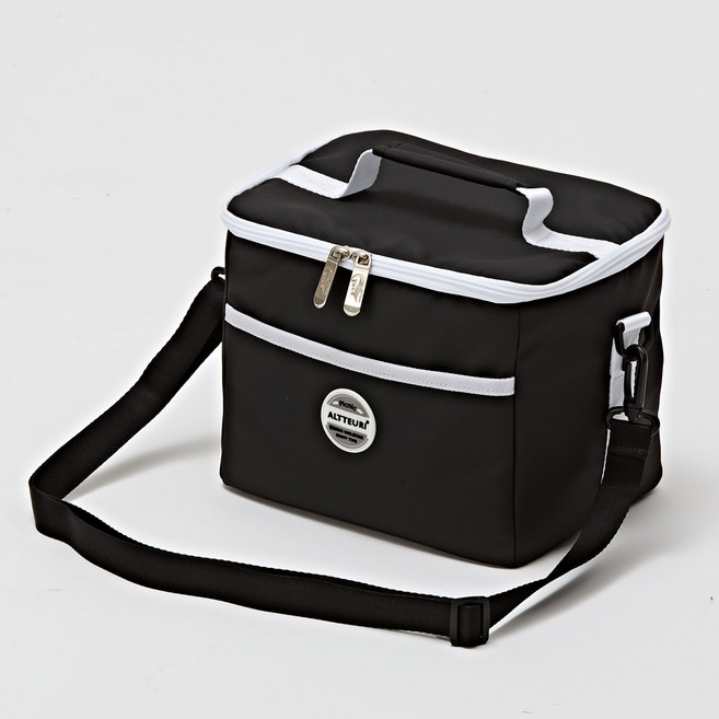 알뜨리 프리미엄 보온 보냉백, 블랙, 8L