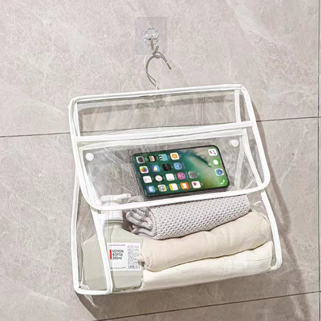 메이크마인 욕실 투명 방수 저장물봉투 소, 1개, 화이트