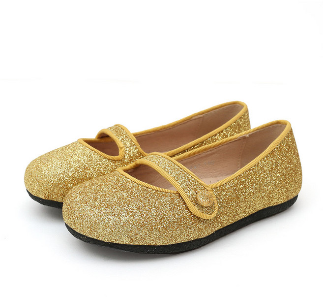 빔보빔바 여성용 글리터 플랫슈즈