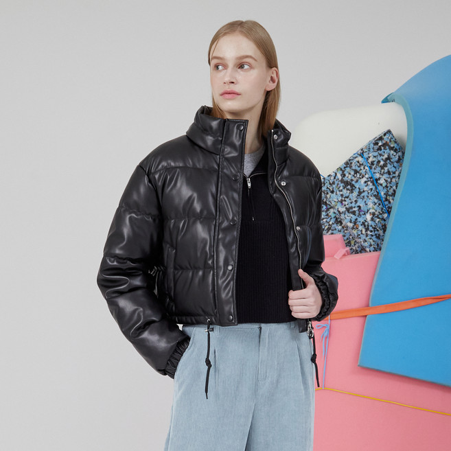 JUCY JUDY 女款半高領皮革外套 JXJP72BD