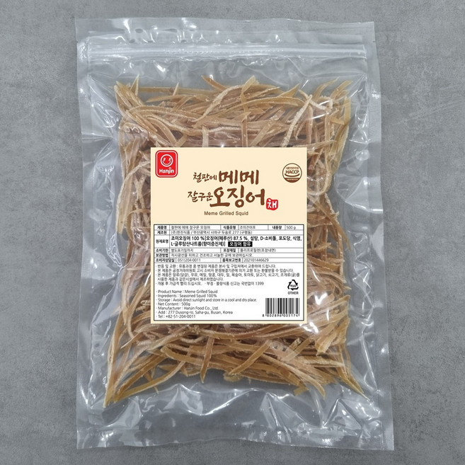 철판메 메메 잘구운 오징어 채, 500g, 1개