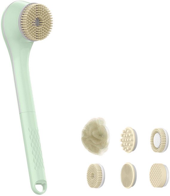 半島良品 6合1舒活全能電動沐浴刷, 1支, 綠色