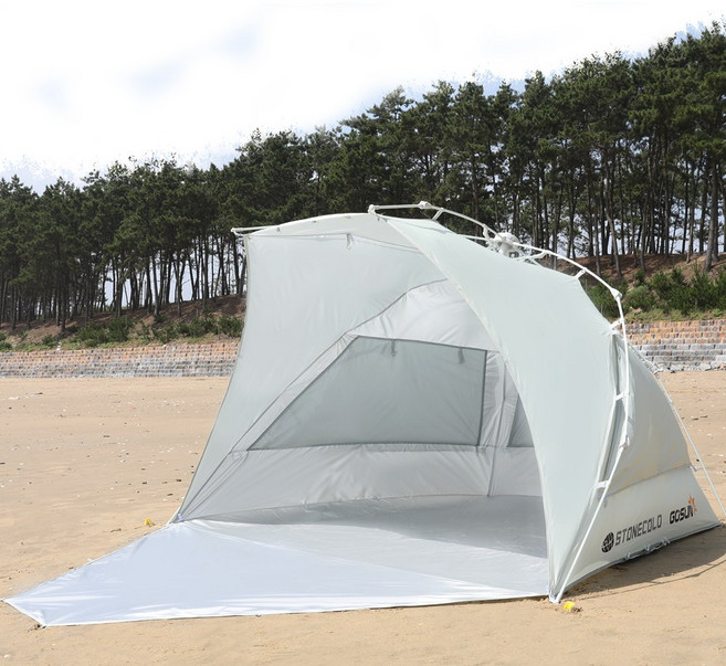 스톤콜드 GOSUN 원터치 그늘막텐트, 탄, 3~4인용