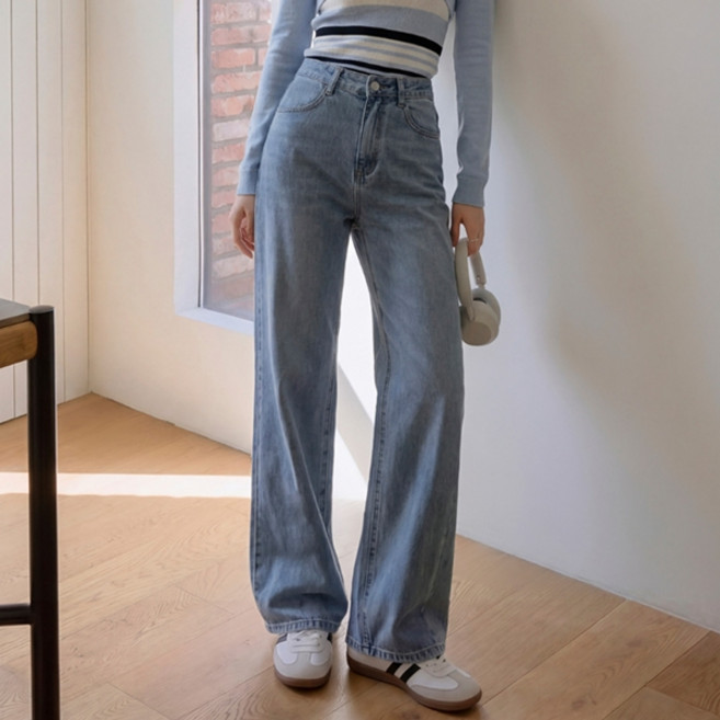 피핀 여성용 숏/기본/롱 기장 라인살리는 절개 와이드 팬츠 711084