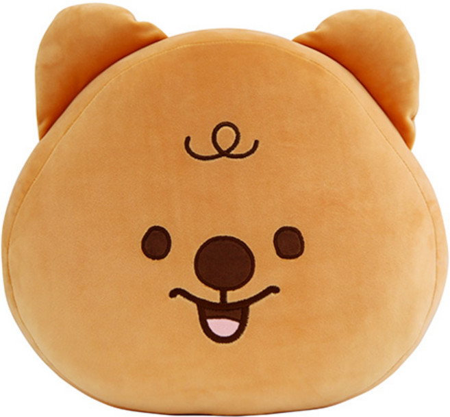 모찌타운 플러피 쿼카 얼굴 인형쿠션, 브라운