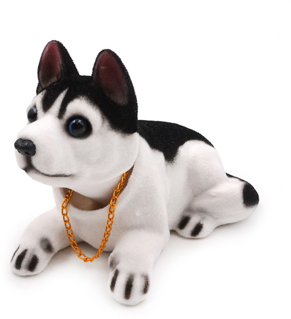 차량용 강아지 노호혼 장식, 허스키, 1개