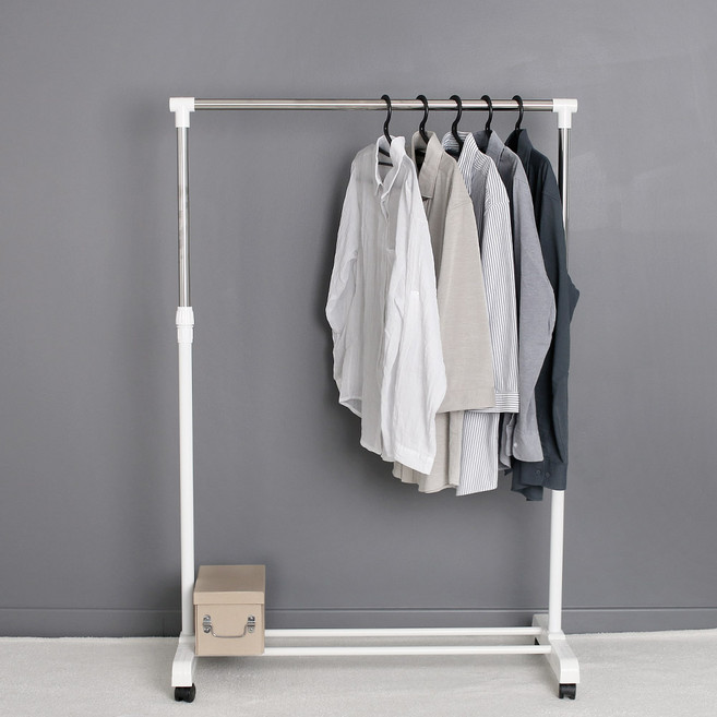 리빙해피 스탠드 공간행거 900, 화이트