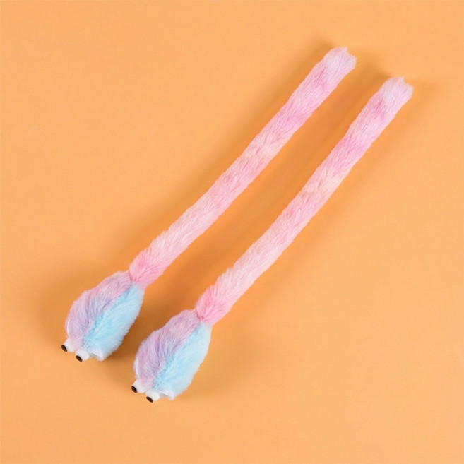 데이소이 고양이 그라데이션 쥐 긴 꼬리 장난감 ONE SIZE, 3 핑크, 2개