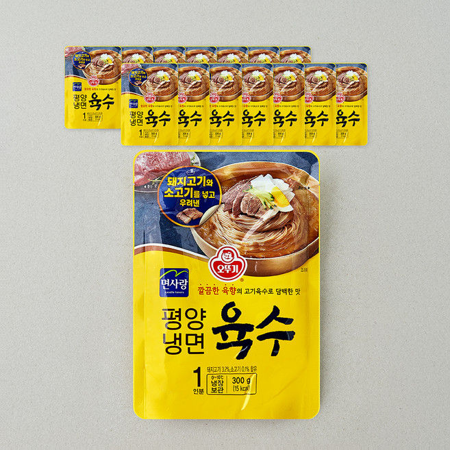 오뚜기 평양냉면 육수 1인분, 300g, 15개