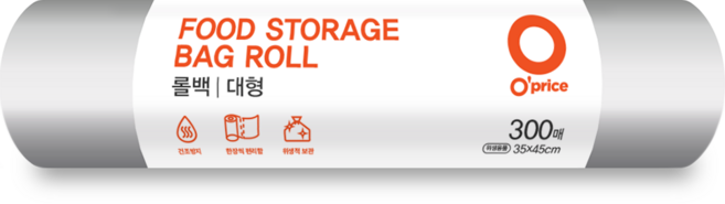 오프라이스 롤백 대 35 x 45 cm, 대(L), 300개입, 1개