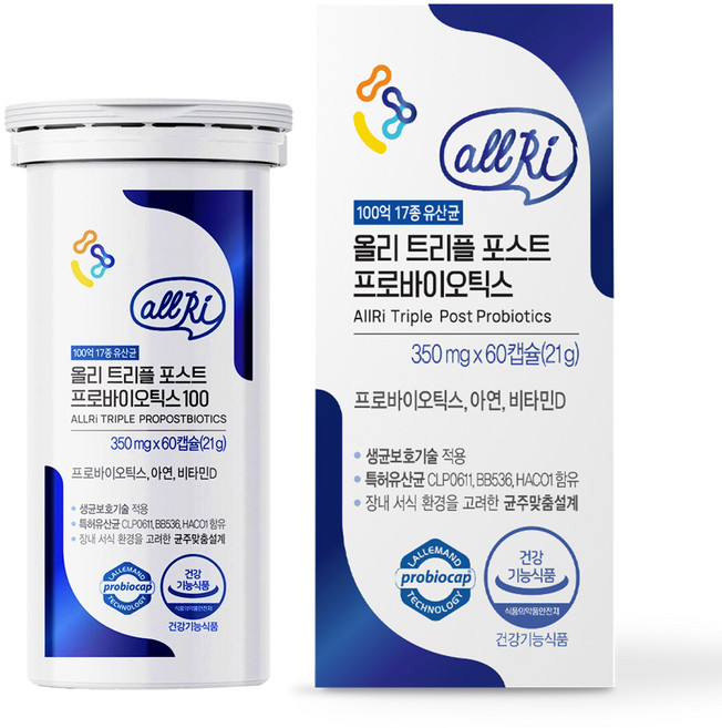 올리 트리플 유산균 포스트 프로바이오틱스 21g, 1개, 60정