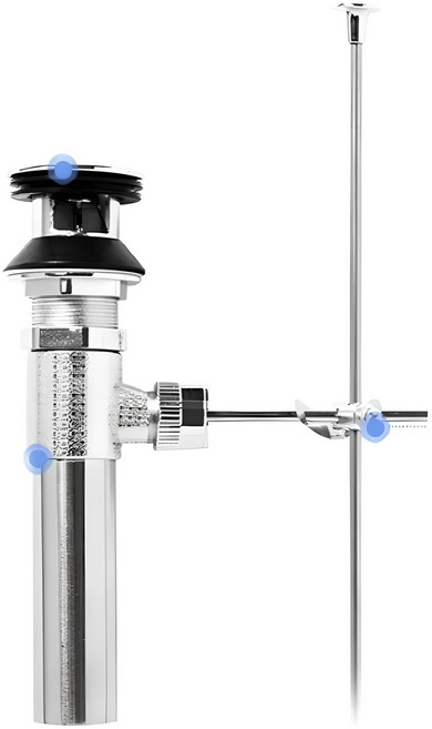 洗手台按壓式落水頭配件, 1個