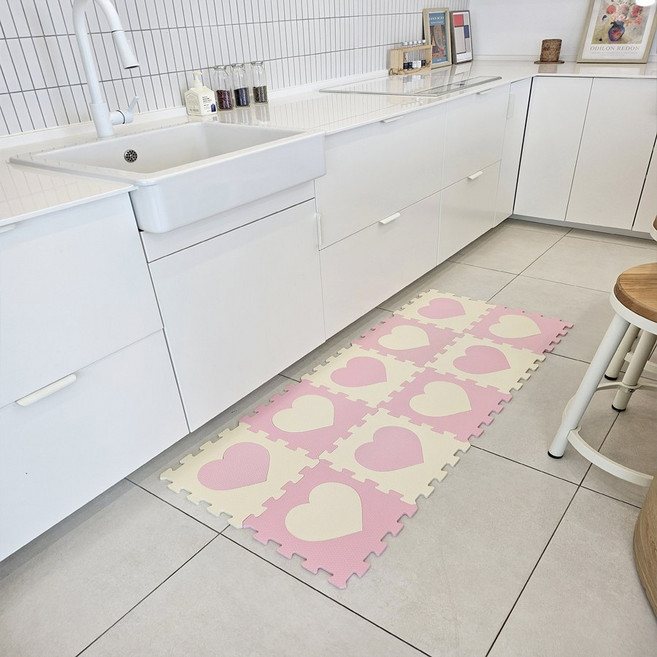 소리안나 파스텔 퍼즐매트, 하트, 20개