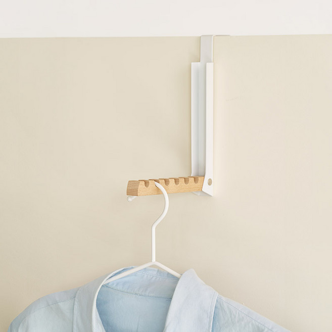 룸앤홈 이지 폴딩 도어 행거, 화이트, 1개