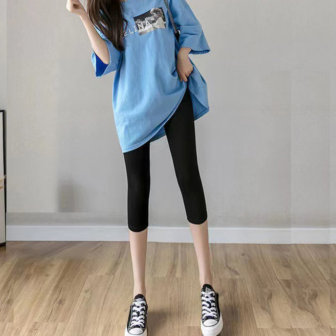 메이첼 여성용 얇고 부드러운 모달 7부 레깅스 10358