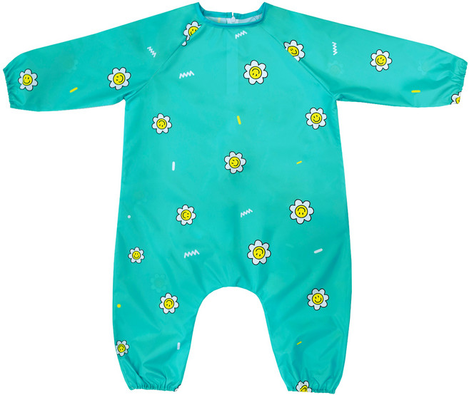 바니키즈 유아용 방수 전신 엉덩이 무봉제 미술가운, 스마일