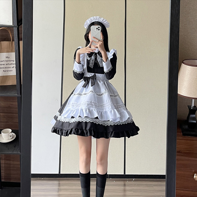 OPRY 長袖連身裙 女僕裝 角色扮演服 Cosplay 派對服