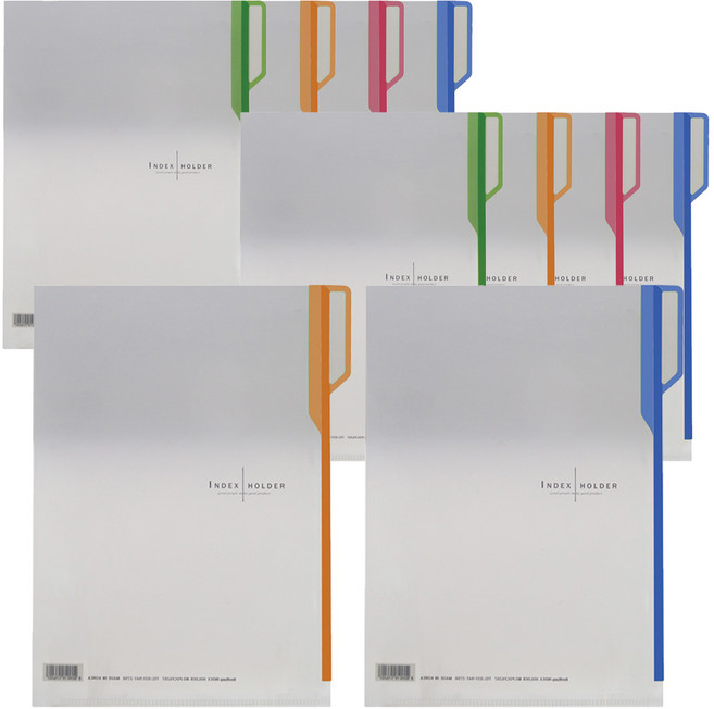 희망사무포인트 투명 인덱스 홀더 A4, 랜덤발송, 10개