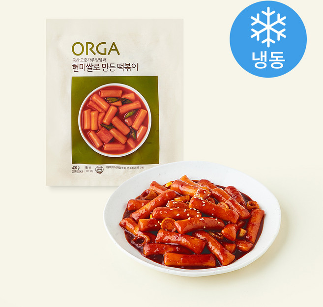 ORGA 현미쌀로 만든 떡볶이 (냉동), 400g, 1개