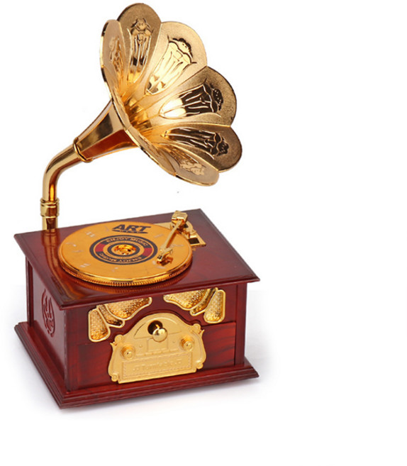 Dreammall 復古留聲機音樂盒 YL2013, 棕色