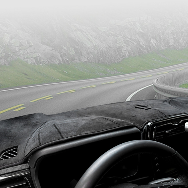 어바인클래스 블랙라벨 극세사 벨벳 대시보드커버 HUD 유, 현대, 그랜져 GN7, 소프트블랙 + 블랙