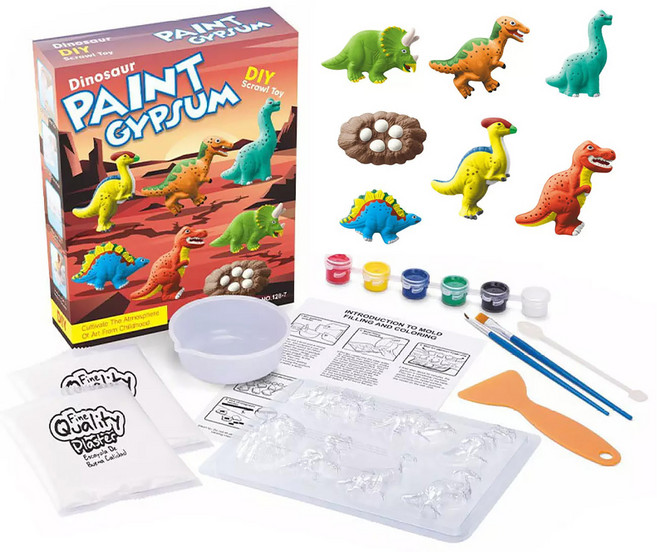 티처스 컬러링 석고모형 냉장고자석 만들기 세트, 공룡, 1세트