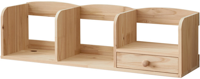 원목 드림 책꽂이 80 서랍형, 삼나무 원색, 1단