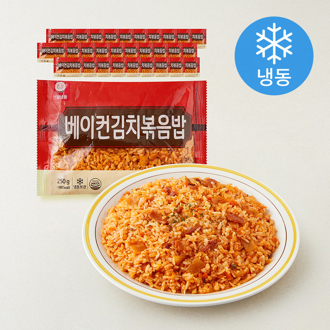천일식품 베이컨 김치 볶음밥 (냉동), 250g, 30개