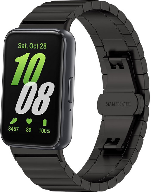 스페이스쉴드 갤럭시 호환 링크 브레이슬릿 스틸 스트랩, 블랙