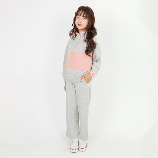 비아이주니어 반집업 스마일 상의 + 하의 세트