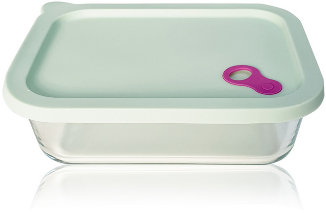 파미레 실리콘 오븐글라스 밀폐용기, 1개, 1.5L