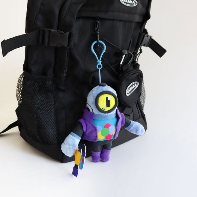 매니어리틀 브롤스타즈 리코 가방고리 인형, 1개, 혼합색상, 15cm