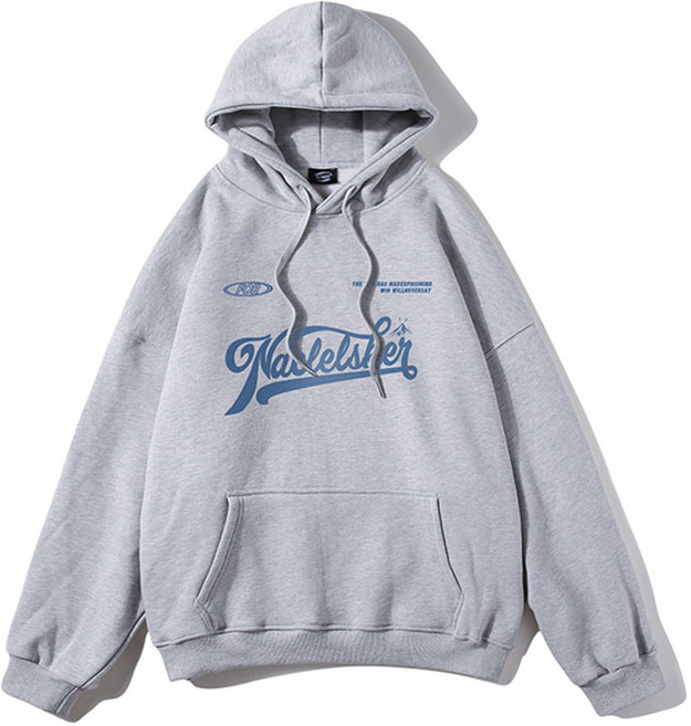 AOULS 남성용 심플 레터링 아웃도어 후드티 W6213