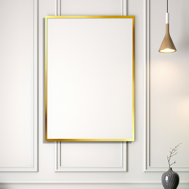 리드오프 알루미늄 벽걸이 그림 액자 프레임, 유광골드, 1개
