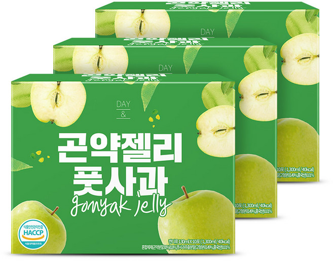 참앤들황토농원 데이앤 풋사과 곤약젤리 10p, 3개