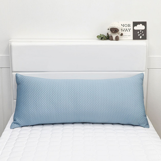 베드앤데코 쿨터치 냉감 트리플 등쿠션커버, 블루