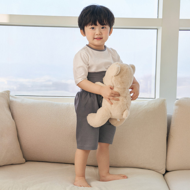 올로미미 메쉬 7부 배앓이방지 실내복 상하의 세트