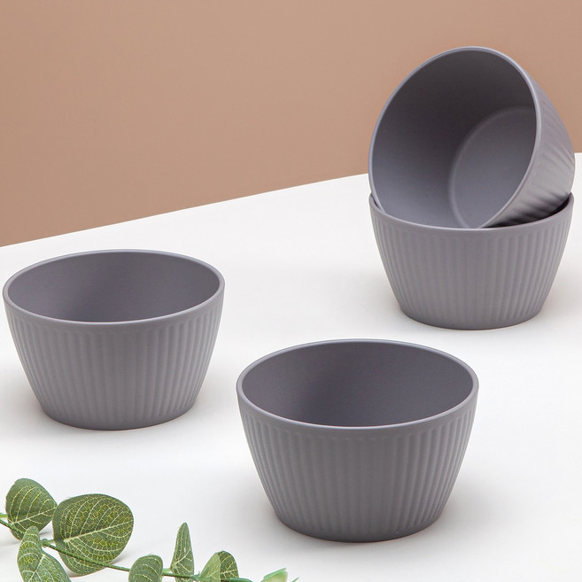 아띠홈 올더 플레이트 밥공기, 그레이, 4개