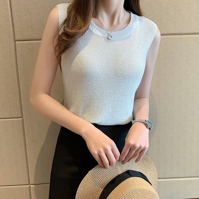 Paperments Gloseu 圓領無袖針織上衣 10507