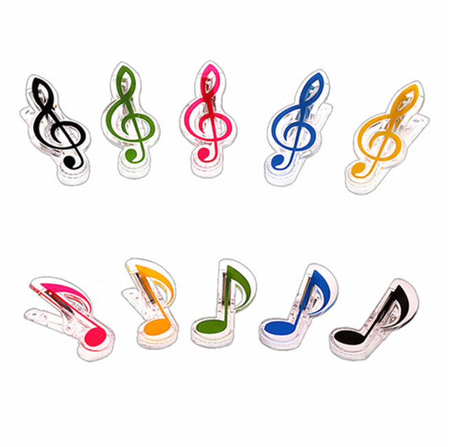 와이든컴퍼니 음표 악보클립 랜덤발송, 2.7 x 7 cm, 10개입, 1개