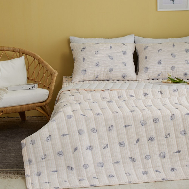 아이레홈 해변 시어서커 여름이불, 해변(베이지)