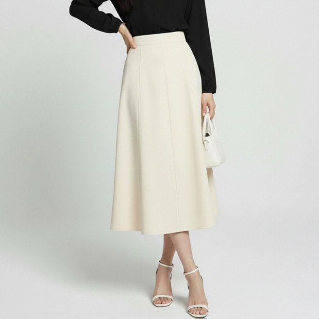 페이퍼먼츠 느넬 핀턱 플레어 스커트 14385