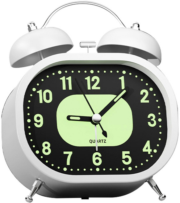SUNORO 復古機械夜光鬧鐘, 白色