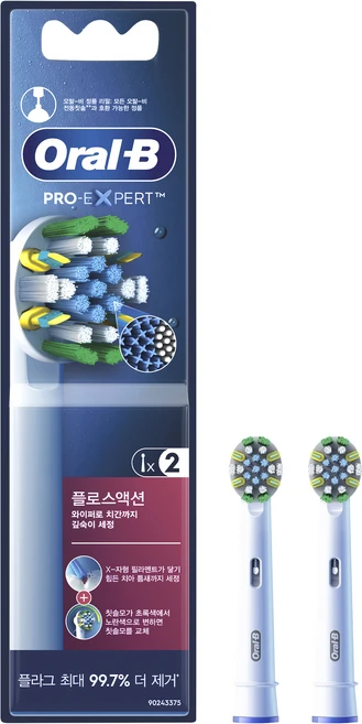 오랄비 정품 프로 플로스 액션 전동칫솔 리필모, EB25RX, 2개 - 쿠팡