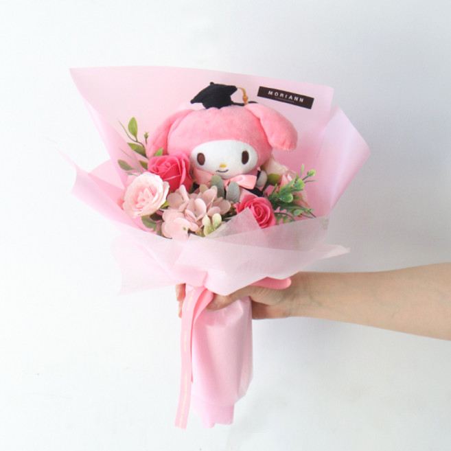 MORIANN 三麗鷗學士帽吊飾娃娃花束, 美樂蒂, 1把