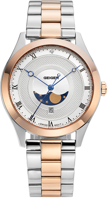 가이거 남성용 문페이즈 레이어드 메탈시계 GE8027RG_M